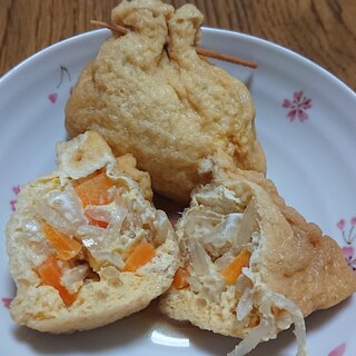 もやしと人参の巾着煮